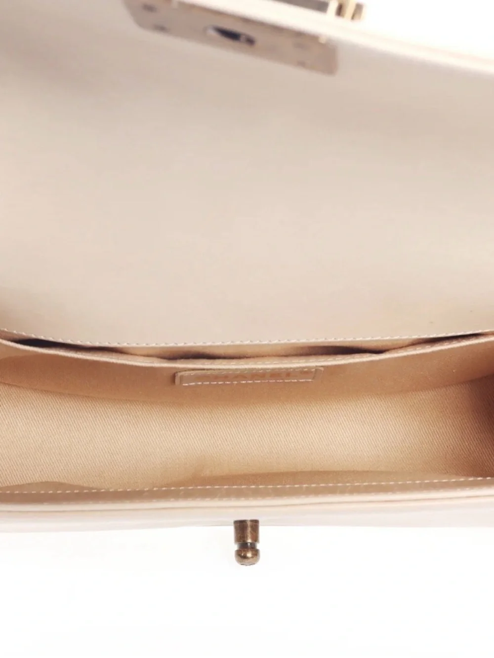 CHANEL Cream Boy Bag Medium with Antique Gold Hardware (Card and Dust Bag incl) - Picture 9 of 9